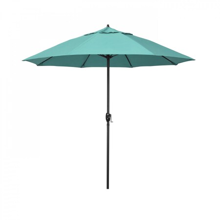 California Umbrella 9' Bronze Aluminum Market Patio Umbrella, Sunbrella Aruba 194061337066